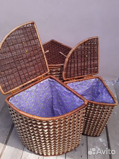 Бельевые корзины +для ванной комнаты