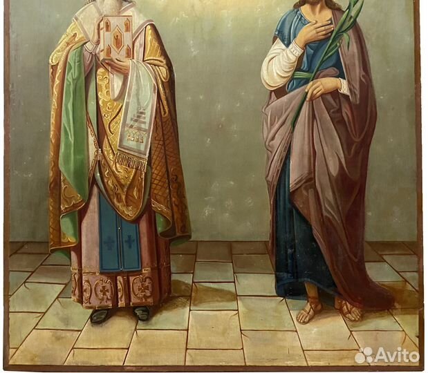 Икона Вонифатий и Александр 19 век