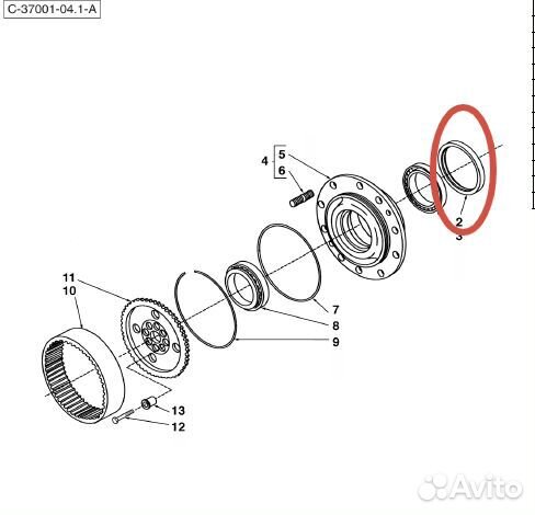 Сальник ступицы Komatsu WB97 WB93