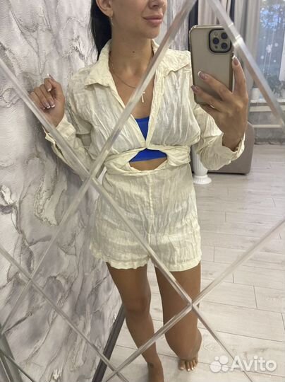 Комбинезон льняной zara