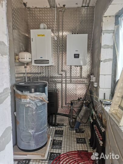 Монтаж систем отопления и водоснабжения