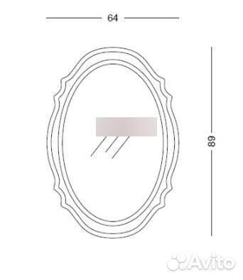 225374 Зеркало Tonin Casa carina T/1508