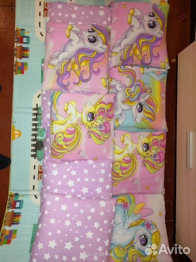 Подушки Бортики в кроватку 12штук