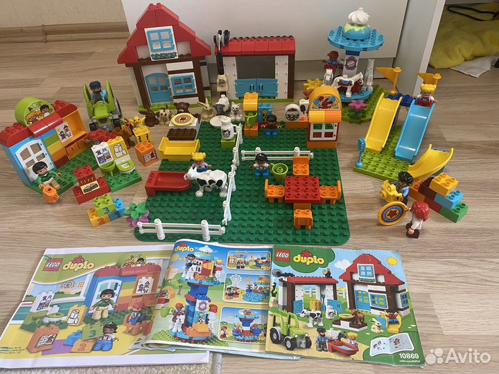 Lego duplo,ферма,аттракционы,детский сад,пластина