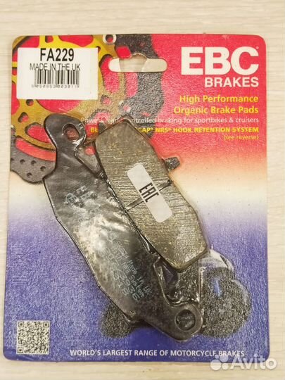 Колодки тормозные CFMoto Kawasaki Suzuki EBC FA229