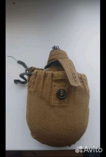Фляжка/фляга солдатская армейская с чехлом. Новая
