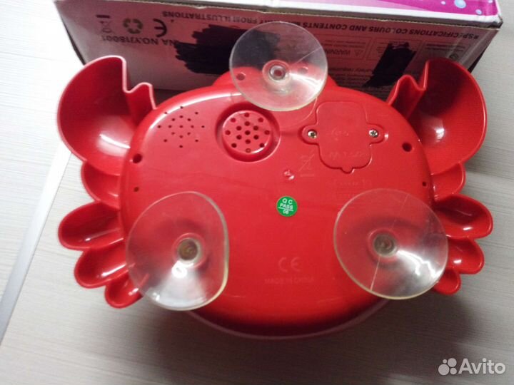 Игрушка для ванной крабик. Генератор мыл. пузырей