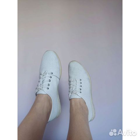 Кроссовки кеды полуботинки натуральная кожа 39