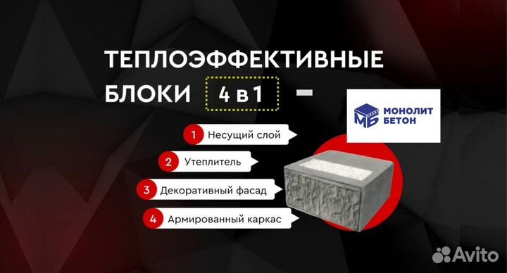 Домокомплект 153,8 кв.м из теплоэффективных блоков