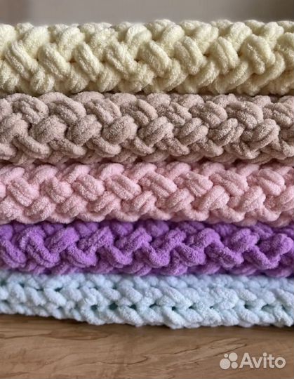 Пледы из пряжи ализе пуффи