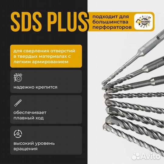 Бур по бетону SDS plus 35 х 1000 мм