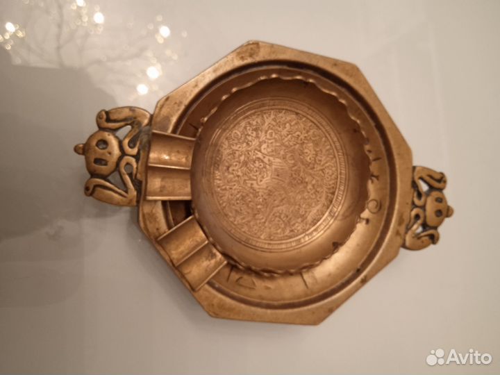 Индийская латунная чаша для благовония