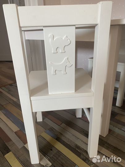 Детский стол и стулья икеа дерево