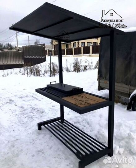 Мангал loft с крышей