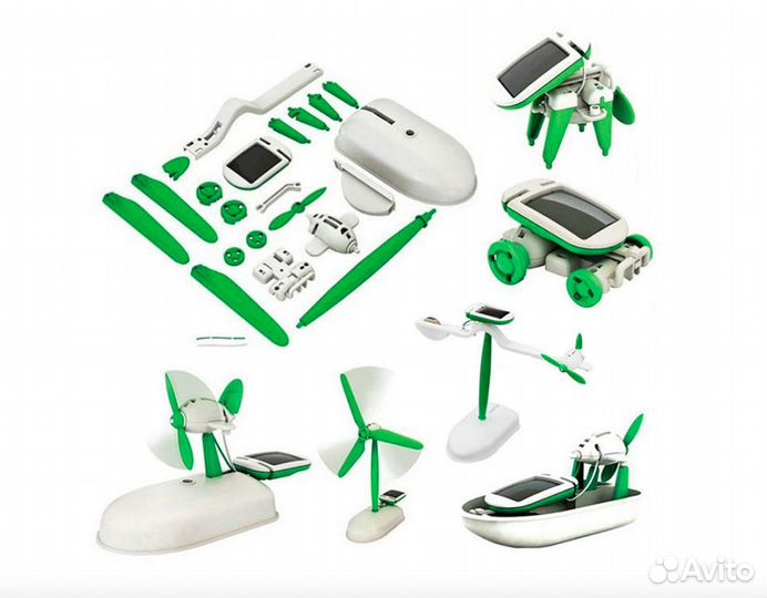 Конструктор Solar Robot Kits набор 6 в 1