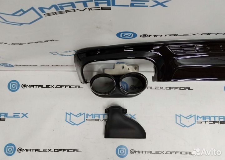 Диффузор с насадками Audi A6 C8 style S6