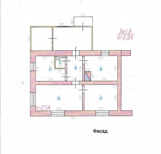 Дом 51,2 м² на участке 13 сот.