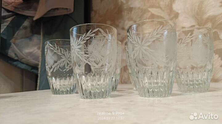 Рюмки, бокалы хрусталь