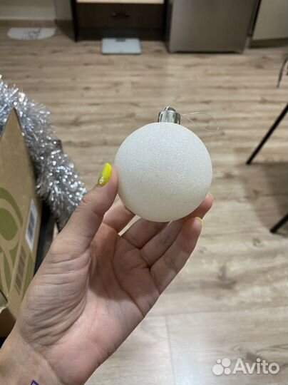 Елочные игрушки новогодние набор шарики бантики