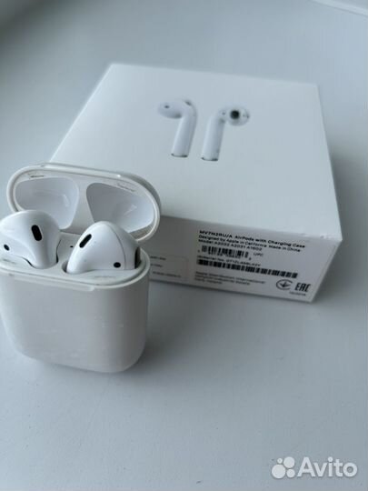 Беспроводные оригинальные наушники apple airpods 2