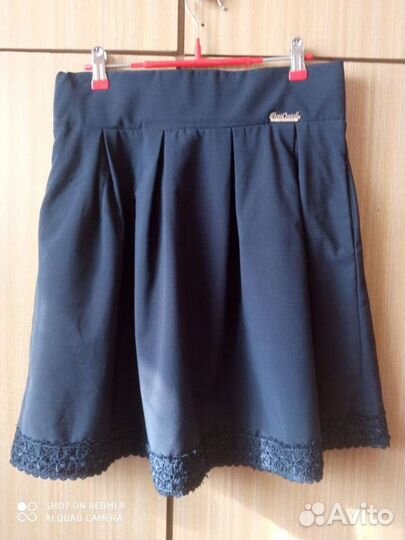 Юбка школьная синяя