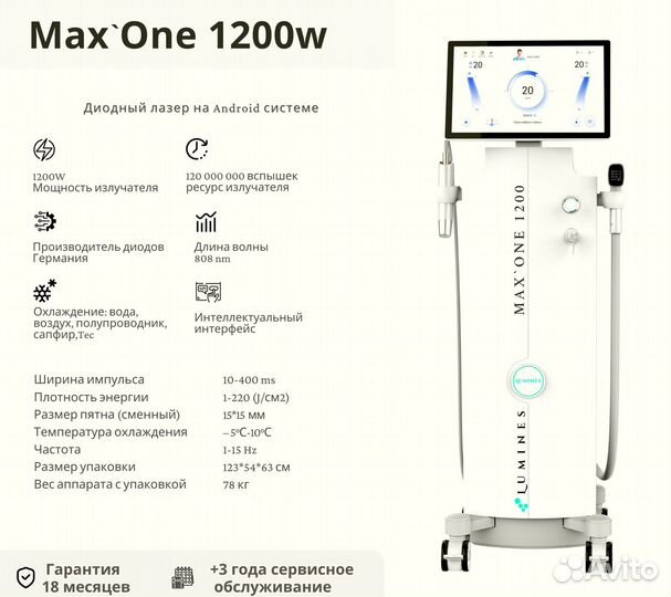 Аппарат для эпиляции Люминес. Макс Ван 1200вт