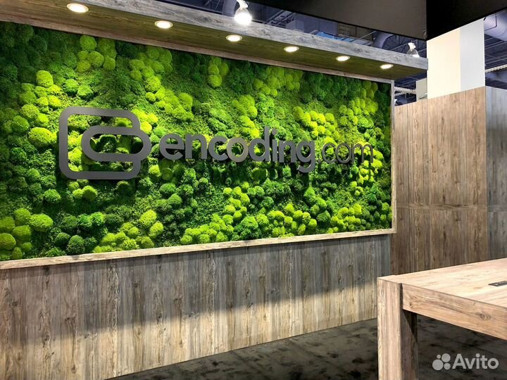 Логотип из стабилизированного мха