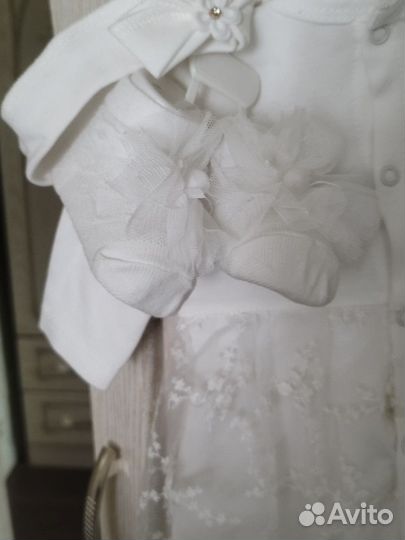 Белое платье для девочки 98