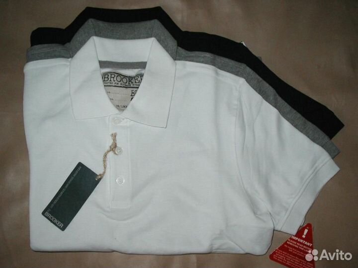 Три поло,рубашки Brooker Англия р.S (46-48/170-178