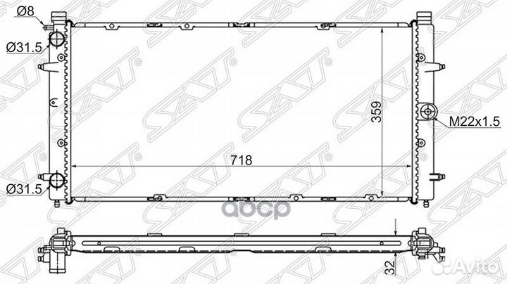 Радиатор Volkswagen Transporter 90-03 / Caravel