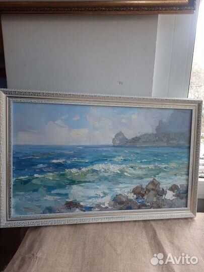 Картина маслом на холсте. Море. Пейзаж 