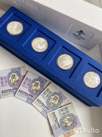 5 юаней серебро 2022 год Олимпиада Пекин