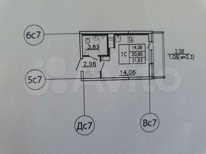 Квартира-студия, 22 м², 10/18 эт.