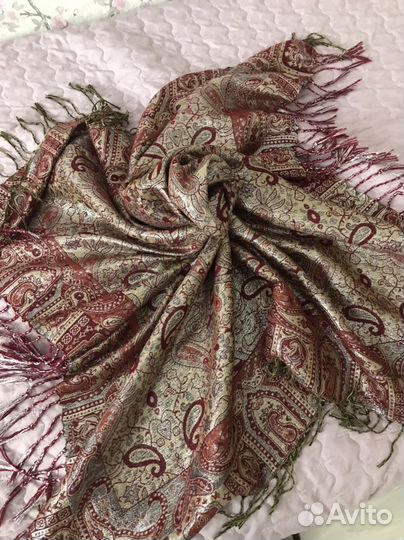 Палантин шаль платок люрекс