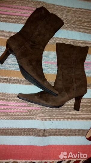 Полусапожки зимние. Натуральная замша