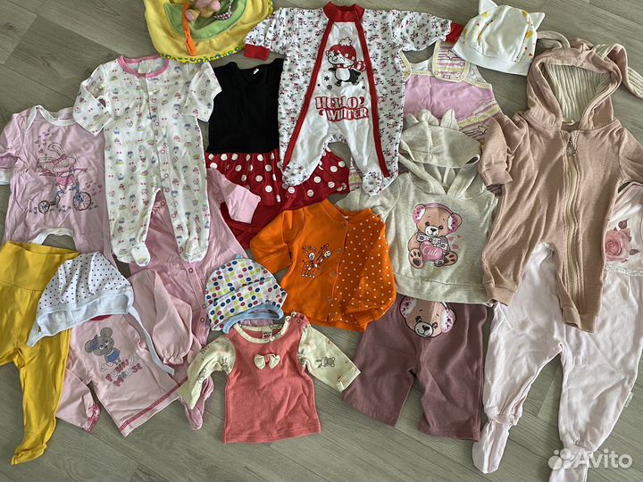 Пакет вещей на девочку 0-6 месяцев