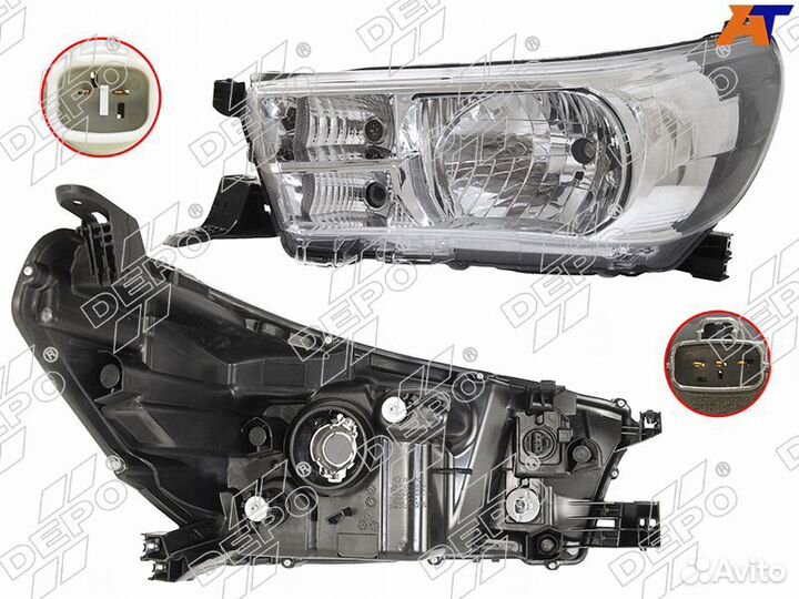 Фара toyota hilux revo 15-20 LH галоген под коррек
