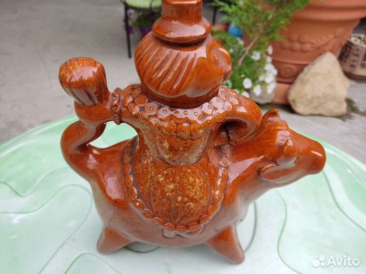 Редкая статуэтка «Баба на быке»