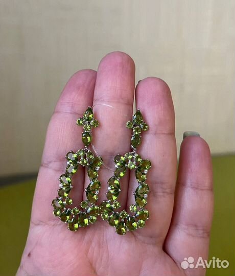 Серебряные серьги с кварцем