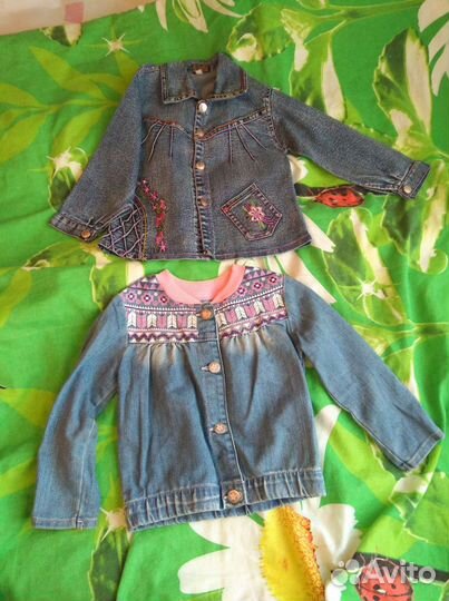 Рубашка джинсовая на девочку(цена за две штуки)