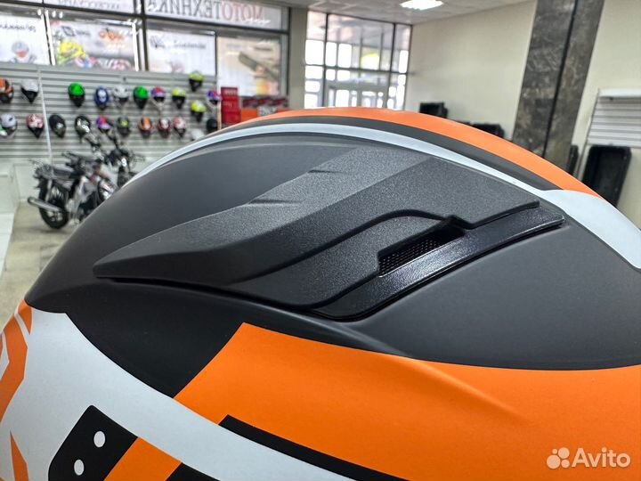 Шлем интеграл ataki JK316 Pattern оранжевый/белый