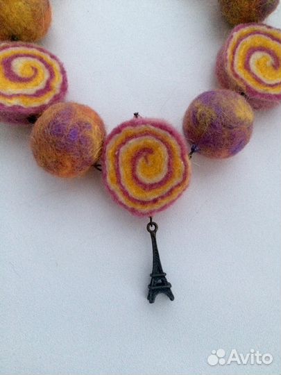 Колье и серьги ручной работы
