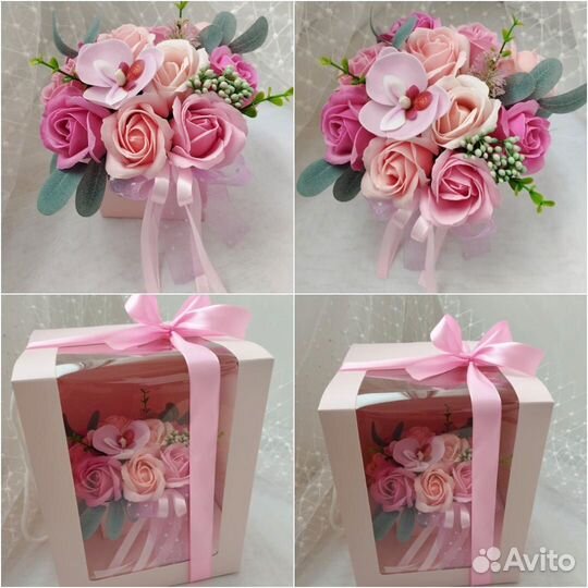 Букет из мыльных роз