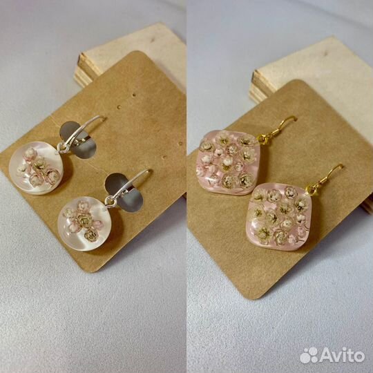 Серьги из эпоксидной смолы