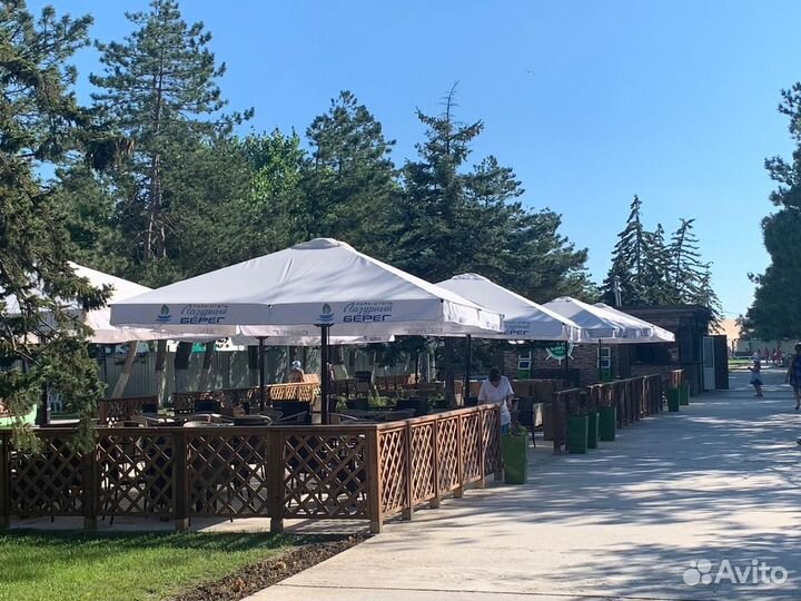 Зонт для кафе 3х3 м. телескопический