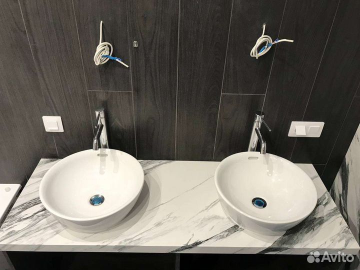 Столешница из керамогранита под раковину 1400*500