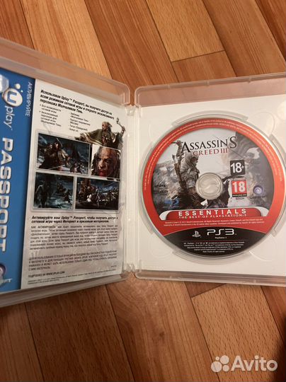 Диск для PS3 с игрой Assassins creed 3
