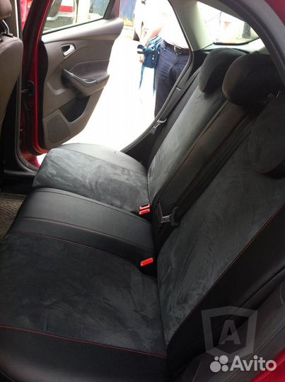 Чехлы на Honda Fit (2001-2013 г.в.) (экокожа+алька