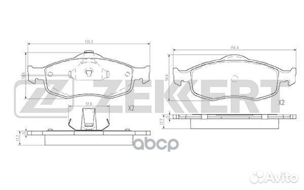 Колодки торм. диск. передн. Ford Cougar 98- Mo
