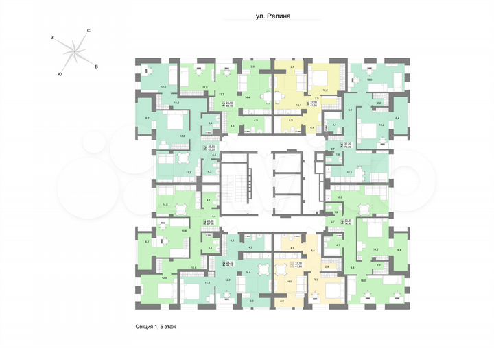 2-к. квартира, 74,3 м², 5/31 эт.